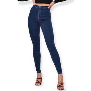 NWT MISSGUIDED HIGH WAISTED SKINNY JEANS US4L